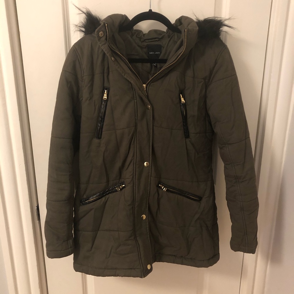 Green New Look winter jacket